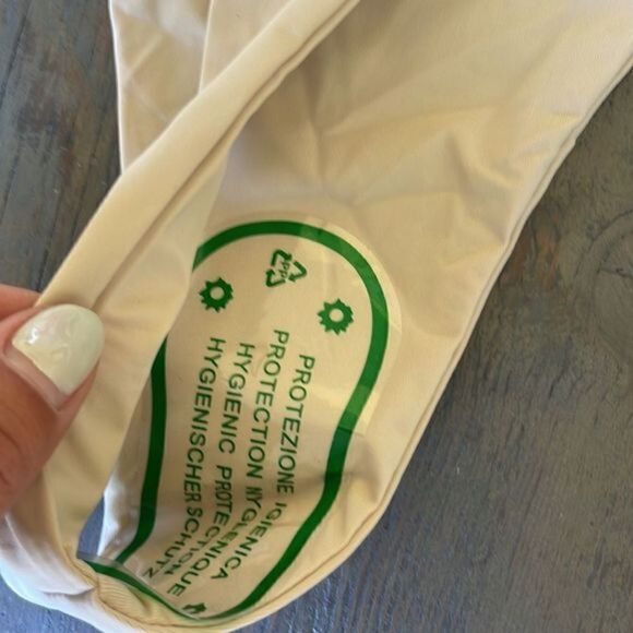 Free People Beach Riot Kai Swim Bottom Thong High Waist Cream NWT - Picture 7 of 7